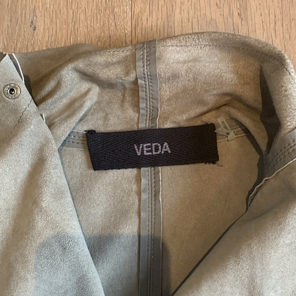Veda taupe leather jacket Size S - Picture 2 of 5